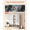 image:imageVEVOR Hall Tree with Bench and Shoe Storage 63 Wide 4in1 Entryway Hall Tree with Bench Hanging Hooks Storage Cabinet and Shoe Cabinet Wooden Furniture for Mudroom Entryway Hallway White