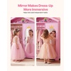 image:imageVEVOR Kids Dress Up Storage with Mirror Dress Up Closet Kids Armoire Wardrobe Closet for Little Girls Toddler Costume Organizer Pretend Princess Storage Dresser for Bedroom Girls Room PinkPink