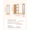 image:imageVEVOR Kids Dress Up Storage with Mirror Wooden Kids Dress Up Rack Toddler Wardrobe Closet for Little Girls Storage Armoire Costume Organizer Children Playroom Furniture for Bedroom NaturalWood