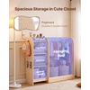 image:imageVEVOR Kids Dress Up Storage with Mirror Wooden Kids Dress Up Rack Toddler Wardrobe Closet for Little Girls Storage Armoire Costume Organizer Children Playroom Furniture for Bedroom NaturalWood