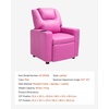 image:imageVEVOR Kids Reclining Chair Toddler Recliner with 2 Cup Holders and 4 Pockets 107 to 126 Adjustable Back EasytoClean PU Leather Recliner Couch with Footrest for Boys Girls amp Children BluePink