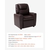 image:imageVEVOR Kids Reclining Chair Toddler Recliner with 2 Cup Holders and 4 Pockets 107 to 126 Adjustable Back EasytoClean PU Leather Recliner Couch with Footrest for Boys Girls amp Children BlueBrown