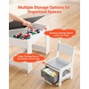image:imageVEVOR Kids Table and Chair Set 3 in 1 Wooden Kids Table with Storage Drawer Toddler Activity Play Desk with 2 in 1 Detachable Tabletop Children Table for Art Eating Reading Learning GrayGray  White