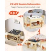 image:imageVEVOR Kids Table and Chair Set 3 in 1 Wooden Kids Table with Storage Drawer Toddler Activity Play Desk with 2 in 1 Detachable Tabletop Children Table for Art Eating Reading Learning GrayNatural