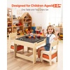 image:imageVEVOR Kids Table and Chair Set 3 in 1 Wooden Kids Table with Storage Drawer Toddler Activity Play Desk with 2 in 1 Detachable Tabletop Children Table for Art Eating Reading Learning GrayNatural
