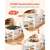 image:imageVEVOR Kids Table and Chair Set 3 in 1 Wooden Kids Table with Storage Drawer Toddler Activity Play Desk with 2 in 1 Detachable Tabletop Children Table for Art Eating Reading Learning GrayGray  White