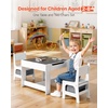 image:imageVEVOR Kids Table and Chair Set 3 in 1 Wooden Kids Table with Storage Drawer Toddler Activity Play Desk with 2 in 1 Detachable Tabletop Children Table for Art Eating Reading Learning GrayGray  White