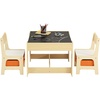 image:imageVEVOR Kids Table and Chair Set 3 in 1 Wooden Kids Table with Storage Drawer Toddler Activity Play Desk with 2 in 1 Detachable Tabletop Children Table for Art Eating Reading Learning GrayNatural