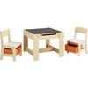 image:imageVEVOR Kids Table and Chair Set 3 in 1 Wooden Kids Table with Storage Drawer Toddler Activity Play Desk with 2 in 1 Detachable Tabletop Children Table for Art Eating Reading Learning GrayNatural