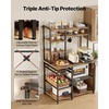 image:imageVEVOR Kitchen Bakers Rack with Power Outlets 236 x 157 x 551 Inch Microwave Stand with Builtin Power Strip amp 46 Ft Cord 8 SShaped Hooks for Dish Storage Spice Jars Coffee Bar Organization354 x 157 x 709