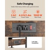 image:imageVEVOR Kitchen Bakers Rack with Power Outlets 236 x 157 x 551 Inch Microwave Stand with Builtin Power Strip amp 46 Ft Cord 8 SShaped Hooks for Dish Storage Spice Jars Coffee Bar Organization315 x 157 x 551