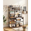 image:imageVEVOR Kitchen Bakers Rack with Power Outlets 236 x 157 x 551 Inch Microwave Stand with Builtin Power Strip amp 46 Ft Cord 8 SShaped Hooks for Dish Storage Spice Jars Coffee Bar Organization354 x 157 x 709