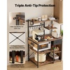 image:imageVEVOR Kitchen Bakers Rack with Power Outlets 236 x 157 x 551 Inch Microwave Stand with Builtin Power Strip amp 46 Ft Cord 8 SShaped Hooks for Dish Storage Spice Jars Coffee Bar Organization315 x 157 x 551
