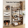 image:imageVEVOR Kitchen Bakers Rack with Power Outlets 236 x 157 x 551 Inch Microwave Stand with Builtin Power Strip amp 46 Ft Cord 8 SShaped Hooks for Dish Storage Spice Jars Coffee Bar Organization315 x 157 x 637