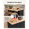 image:imageVEVOR Kitchen Island Cart with Storage 4228 in Wide Mobile Rolling Storage Island on Swivel Wheels with Drawer Storage Cabinet Drop Leaf Spice Rack Table for Home Dining Room White424 W dropleaf