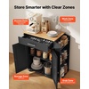 image:imageVEVOR Kitchen Island Cart with Storage 4228 in Wide Mobile Rolling Storage Island on Swivel Wheels with Drawer Storage Cabinet Drop Leaf Spice Rack Table for Home Dining Room White313WBlack