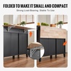 image:imageVEVOR Kitchen Island Cart with Storage 4228 in Wide Mobile Rolling Storage Island on Swivel Wheels with Drawer Storage Cabinet Drop Leaf Spice Rack Table for Home Dining Room White50W dropleaf