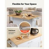 image:imageVEVOR Kitchen Island Cart with Storage 4228 in Wide Mobile Rolling Storage Island on Swivel Wheels with Drawer Storage Cabinet Drop Leaf Spice Rack Table for Home Dining Room White4228W dropleafWhite