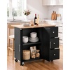 image:imageVEVOR Kitchen Island Cart with Storage 4228 in Wide Mobile Rolling Storage Island on Swivel Wheels with Drawer Storage Cabinet Drop Leaf Spice Rack Table for Home Dining Room White424 W dropleaf