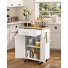 image:imageVEVOR Kitchen Island Cart with Storage 4228 in Wide Mobile Rolling Storage Island on Swivel Wheels with Drawer Storage Cabinet Drop Leaf Spice Rack Table for Home Dining Room White2484W