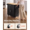 image:imageVEVOR Kitchen Island Cart with Storage 4228 in Wide Mobile Rolling Storage Island on Swivel Wheels with Drawer Storage Cabinet Drop Leaf Spice Rack Table for Home Dining Room White4228W dropleafBlack