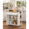 image:imageVEVOR Kitchen Island Cart with Storage 4228 in Wide Mobile Rolling Storage Island on Swivel Wheels with Drawer Storage Cabinet Drop Leaf Spice Rack Table for Home Dining Room White313WWhite