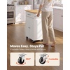 image:imageVEVOR Kitchen Island Cart with Storage 4228 in Wide Mobile Rolling Storage Island on Swivel Wheels with Drawer Storage Cabinet Drop Leaf Spice Rack Table for Home Dining Room White2484W