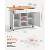 image:imageVEVOR Kitchen Island Cart with Storage 4228 in Wide Mobile Rolling Storage Island on Swivel Wheels with Drawer Storage Cabinet Drop Leaf Spice Rack Table for Home Dining Room White4567W dropleaf