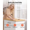 image:imageVEVOR Kitchen Island Cart with Storage 4228 in Wide Mobile Rolling Storage Island on Swivel Wheels with Drawer Storage Cabinet Drop Leaf Spice Rack Table for Home Dining Room White2484W
