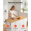 image:imageVEVOR Kitchen Island Cart with Storage 4228 in Wide Mobile Rolling Storage Island on Swivel Wheels with Drawer Storage Cabinet Drop Leaf Spice Rack Table for Home Dining Room White4236W