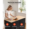 image:imageVEVOR Kitchen Island Cart with Storage 4228 in Wide Mobile Rolling Storage Island on Swivel Wheels with Drawer Storage Cabinet Drop Leaf Spice Rack Table for Home Dining Room White424 W dropleaf