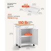 image:imageVEVOR Kitchen Island Cart with Storage 4228 in Wide Mobile Rolling Storage Island on Swivel Wheels with Drawer Storage Cabinet Drop Leaf Spice Rack Table for Home Dining Room White313WWhite