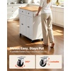 image:imageVEVOR Kitchen Island Cart with Storage 437 in Wide Mobile Rolling Storage Island on Swivel Wheels with 2 Drawers Storage Cabinet SpiceTowel Rack Hooks Table for Home Dining Room WhiteWhite