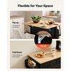 image:imageVEVOR Kitchen Island Cart with Storage 437 in Wide Mobile Rolling Storage Island on Swivel Wheels with 2 Drawers Storage Cabinet SpiceTowel Rack Hooks Table for Home Dining Room WhiteBlack