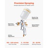 image:imageVEVOR LVLP Air Spray Gun Gravity Feed Paint Sprayer Gun with 3 Nozzles 131417mm 600ml Capacity Automotive Paint Sprayer with Air Regulator for Furniture Car Painting Home ImprovementHVLP 131417mm