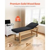 image:imageVEVOR Medical Exam Table Wooden Framed Medical Examination Bed Physical Therapy Exam Table with Adjustable Backrest Storage Shelf amp Paper Roll Dispenser for Hospitals Clinics Rehab Centers 500LBS