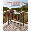 image:imageVEVOR Outdoor Bar Table 55 x 15 in Patio Bar Table Waterproof Top amp Sturdy Metal Frame Rectangle Counter Height Dining Tables Outdoor Furniture for Balcony Yard Hot Tub Poolside IndoorRectangle