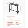 image:imageVEVOR Outdoor Bar Table 55 x 15 in Patio Bar Table Waterproof Top amp Sturdy Metal Frame Rectangle Counter Height Dining Tables Outdoor Furniture for Balcony Yard Hot Tub Poolside IndoorRectangle