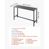 image:imageVEVOR Outdoor Bar Table 55 x 15 in Patio Bar Table Waterproof Top amp Sturdy Metal Frame Rectangle Counter Height Dining Tables Outdoor Furniture for Balcony Yard Hot Tub Poolside IndoorRectangle