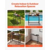 image:imageVEVOR Outdoor Bar Table 55 x 15 in Patio Bar Table Waterproof Top amp Sturdy Metal Frame Rectangle Counter Height Dining Tables Outdoor Furniture for Balcony Yard Hot Tub Poolside IndoorRectangle