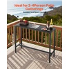 image:imageVEVOR Outdoor Bar Table 55 x 15 in Patio Bar Table Waterproof Top amp Sturdy Metal Frame Rectangle Counter Height Dining Tables Outdoor Furniture for Balcony Yard Hot Tub Poolside IndoorRectangle