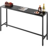 image:imageVEVOR Outdoor Bar Table 55 x 15 in Patio Bar Table Waterproof Top amp Sturdy Metal Frame Rectangle Counter Height Dining Tables Outdoor Furniture for Balcony Yard Hot Tub Poolside IndoorRectangle