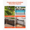 image:imageVEVOR Outdoor Bar Table 55 x 15 in Patio Bar Table Waterproof Top amp Sturdy Metal Frame Rectangle Counter Height Dining Tables Outdoor Furniture for Balcony Yard Hot Tub Poolside IndoorRectangle