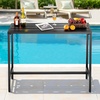image:imageVEVOR Outdoor Bar Table 55 x 15 in Patio Bar Table Waterproof Top amp Sturdy Metal Frame Rectangle Counter Height Dining Tables Outdoor Furniture for Balcony Yard Hot Tub Poolside IndoorRectangle