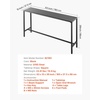 image:imageVEVOR Outdoor Bar Table 55 x 15 in Patio Bar Table Waterproof Top amp Sturdy Metal Frame Rectangle Counter Height Dining Tables Outdoor Furniture for Balcony Yard Hot Tub Poolside IndoorRectangle