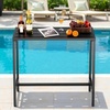 image:imageVEVOR Outdoor Bar Table 55 x 15 in Patio Bar Table Waterproof Top amp Sturdy Metal Frame Rectangle Counter Height Dining Tables Outdoor Furniture for Balcony Yard Hot Tub Poolside IndoorRectangle