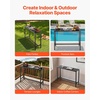 image:imageVEVOR Outdoor Bar Table 55 x 15 in Patio Bar Table Waterproof Top amp Sturdy Metal Frame Rectangle Counter Height Dining Tables Outdoor Furniture for Balcony Yard Hot Tub Poolside IndoorRectangle