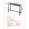image:imageVEVOR Outdoor Bar Table 55 x 15 in Patio Bar Table Waterproof Top amp Sturdy Metal Frame Rectangle Counter Height Dining Tables Outdoor Furniture for Balcony Yard Hot Tub Poolside IndoorRectangle