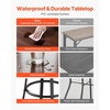 image:imageVEVOR Outdoor Bar Table 55 x 15 in Patio Bar Table Waterproof Top amp Sturdy Metal Frame Rectangle Counter Height Dining Tables Outdoor Furniture for Balcony Yard Hot Tub Poolside IndoorRound
