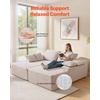 image:imageVEVOR Oversized Double Chaise Lounge 67 Boneless Cloud Sofa Soft Corduroy Floor Couch NoAssembly Lounge Chair for Living Room amp Bedroom Relaxing Beige